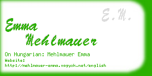 emma mehlmauer business card